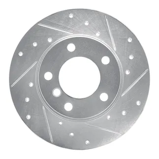 R1 Concepts EDZ-31038R Brake Rotor Drilled and Slotted Silver